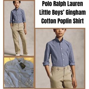 Polo Ralph Lauren Little Boys’ Gingham Cotton Poplin Shirt